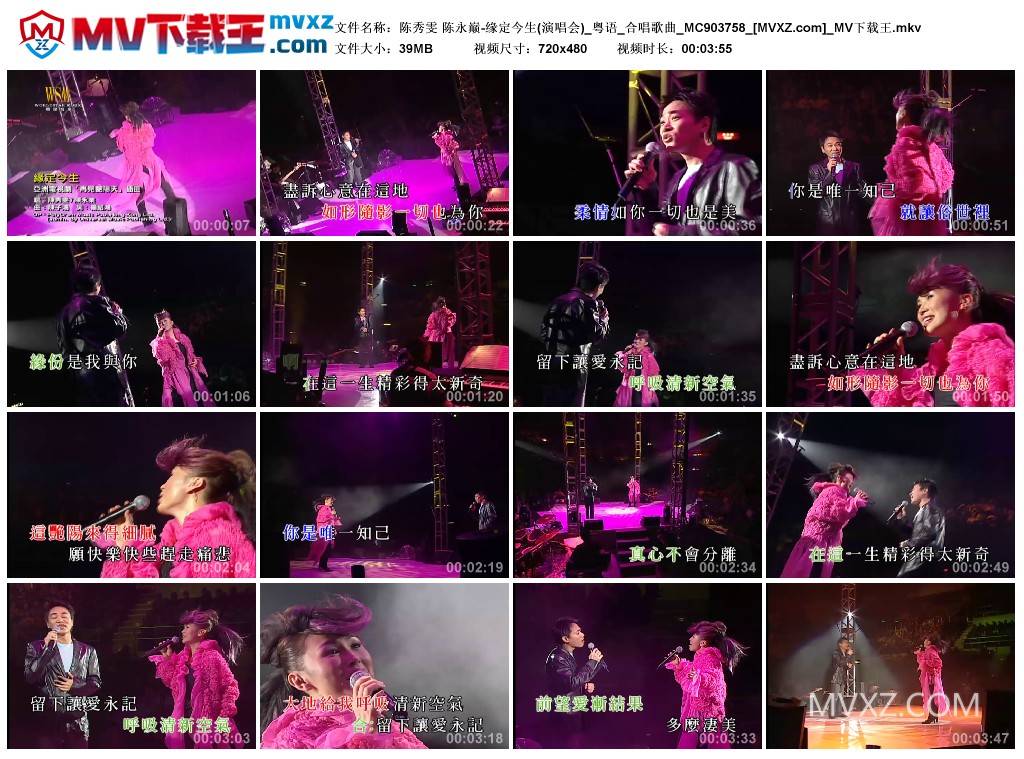 陈秀雯 陈永巅-缘定今生(演唱会)_粤语_合唱歌曲_MC903758